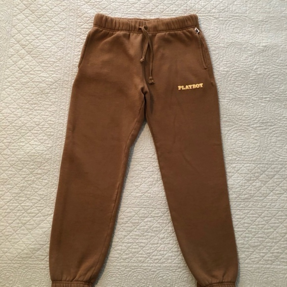 Playboy by PacSun joggers. Size small. Unisex. Dark khaki color.